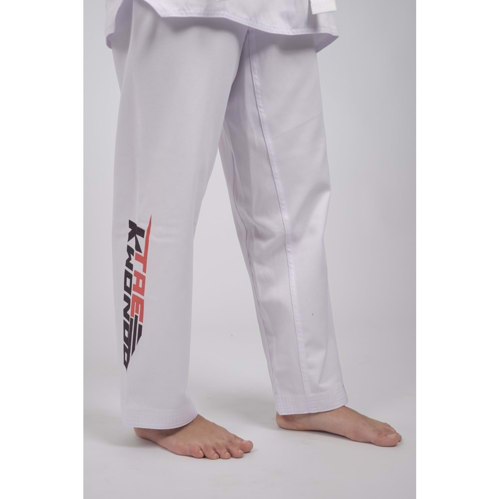 Taekwondo Beyaz Yaka Fitilli Acemi Elbise