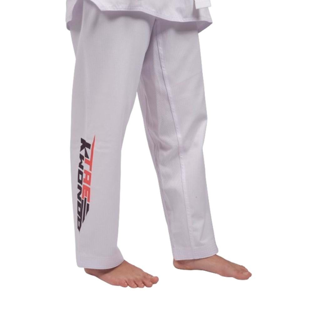 Taekwondo Beyaz Yaka Fitilli Acemi Elbise - 130